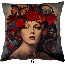 VELVET CUSHION COVER PRINT 40CM X 40CM PDW-006