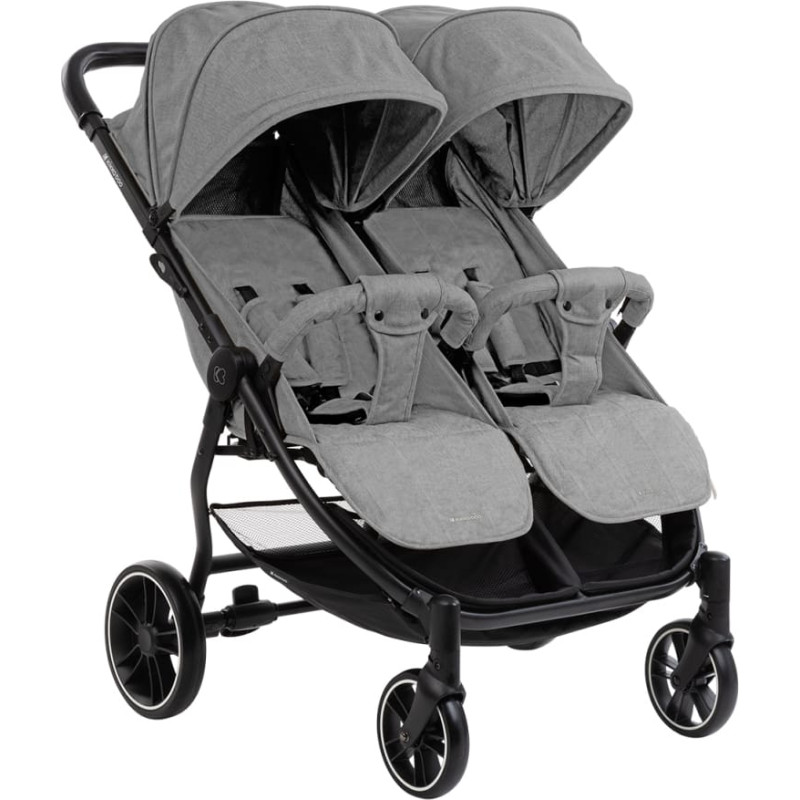 Количка за близнаци Happy 2 Light Grey 2024