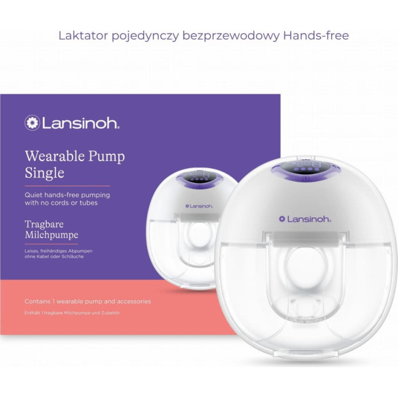 Lansinoh Laktator pojedynczy bezprzewodowy Hands-free