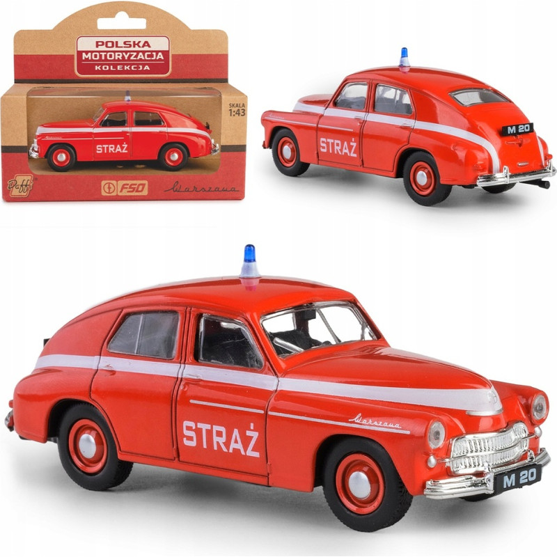 DAFFI auto modelis WARSZAWA M20 STRAŻ 1:43