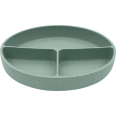 Divided plate with suction base Platinum Silicone Sage