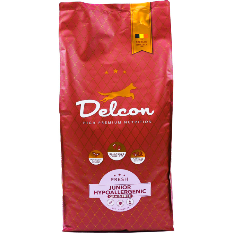 Delcon Barība jauniem suņiem JUNIOR HYPOALLERGENIC / 10 kg