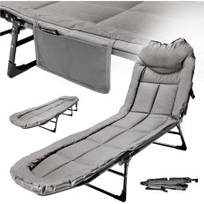LUARO saliekamā guļvieta / sauļošanās krēsls 200 × 64 cm