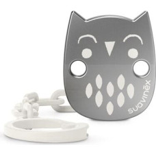 Suavinex Bonhomia knupja klips Owl Beige