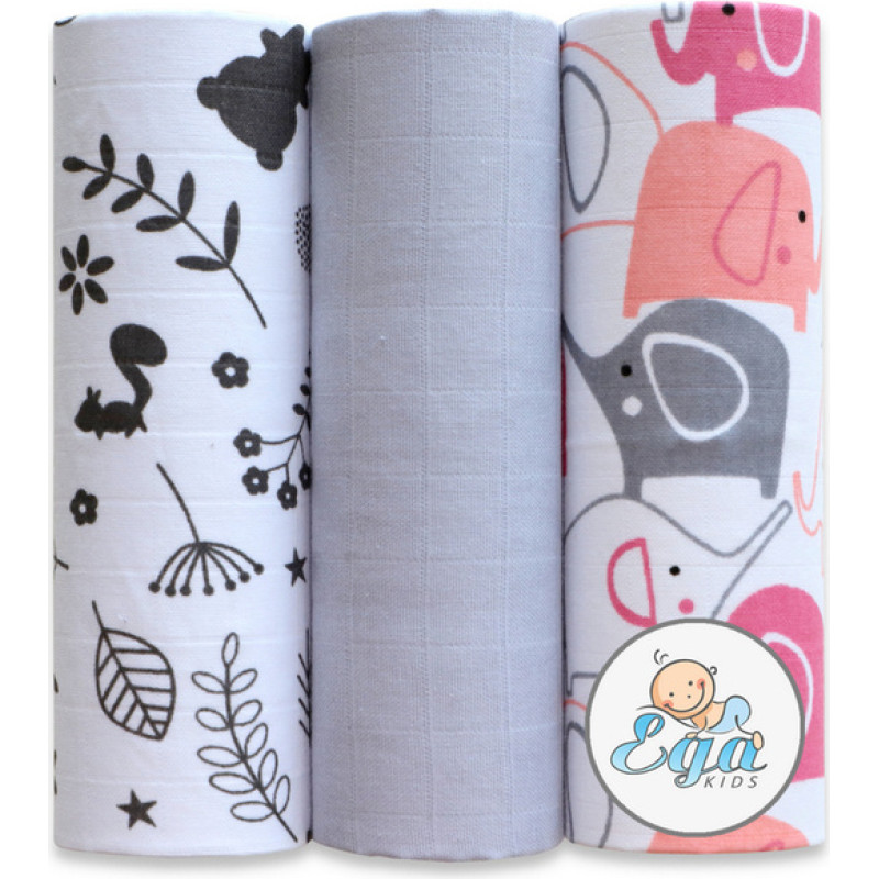 Ega Kids Diaper - SET - 21723 - MUSLIN - EGA - size 60x80 cm  - nr 13
