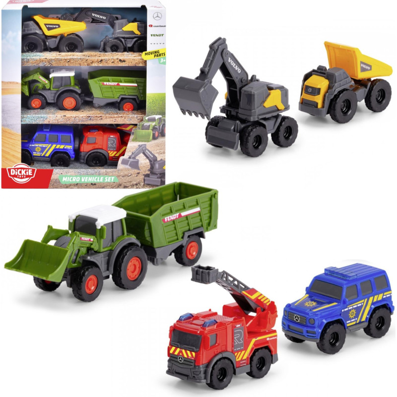 DICKIE CITY ZESTAW 5 POJAZDÓW