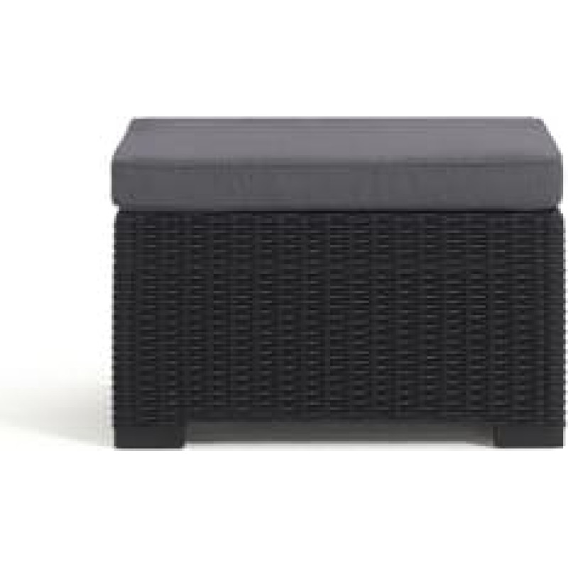 Keter Dārza hokeris/galdiņ&scaron; California Bay ar spilvenu pelēks