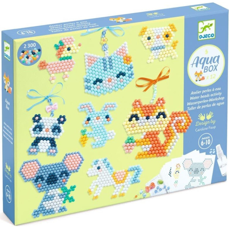 Djeco Ūdens pērlī&scaron;u komplekts - Pūkainie draugi