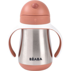 Beaba / Red Castle Metāliska Mācību Krūzīte Ar Caurulīti Beaba 250 Ml, Terracota