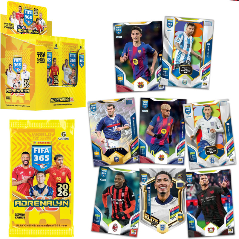 PANINI FIFA 365 Adrenalyn XL 2026 – 6 karšu komplekts
