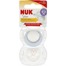 NUK 443568 SILICONE PACIFIER STAR 0-2 2PCS 549042, 10730690