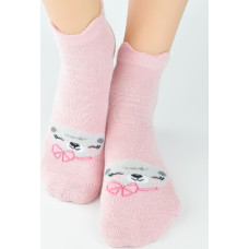 Noviti SB009-G-02 Skarpety bawełna ABS z silikonem dziewczęce 15/18