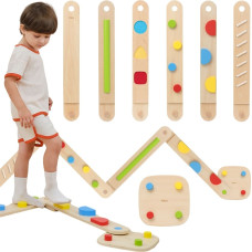 Viga Drewniana R&oacute;wnoważnia Modułowa Tor Ścieżka Sensoryczna