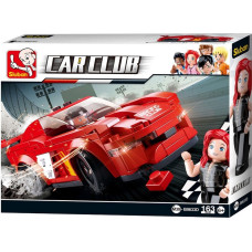 Klotsikomplekt Punane võidusõiduauto 163 osa