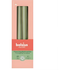 Bolsius Galda sveces 4gab.kastē 245/24mm olīvzaļas