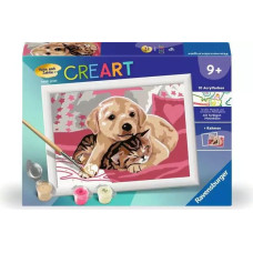 Ravensburger Krāsojamā glezna 18X13cm Kucēns ar kaķēnu