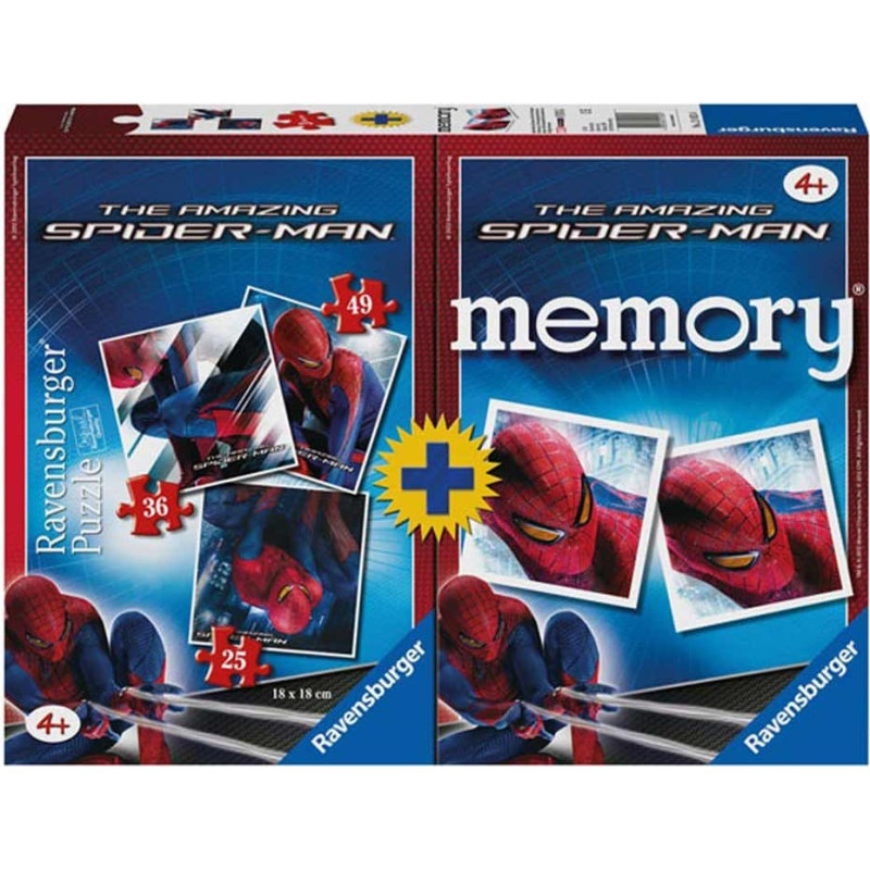 Ravensburger Komplekts: puzle 3in1+ Atmiņu spēle Spider-Man