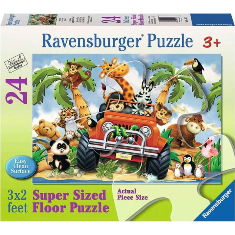 Ravensburger Grīdas puzle, 24 gab., Džungļu dzīvnieki