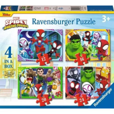 Ravensburger Puzle 4in1 Zirnekļcilvēks un viņa draugi