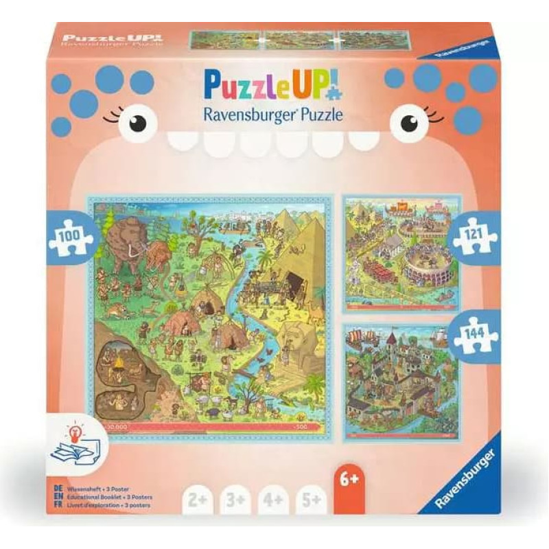 Ravensburger Puzzle UP Vēsture &ndash; 100 + 121 + 144 6+
