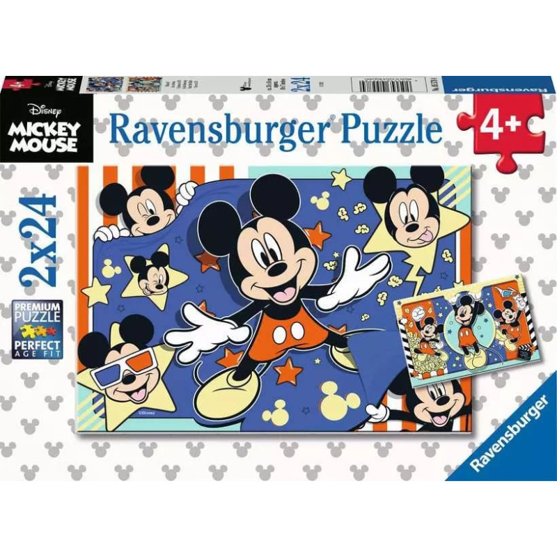 Ravensburger Puzle 2x24 gab. Mikijs Pele