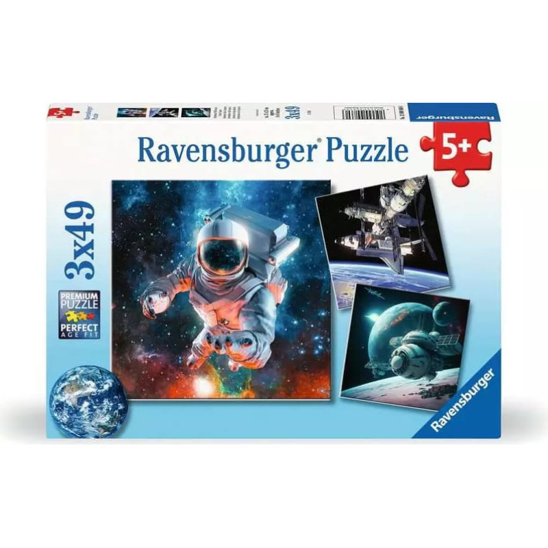 Ravensburger Puzle 3x49 gab. Kosmoss