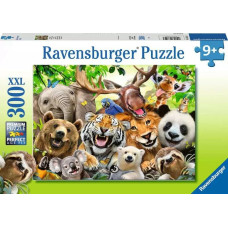 Ravensburger Puzle 300 gab. Eksotisko dzīvnieku selfijs