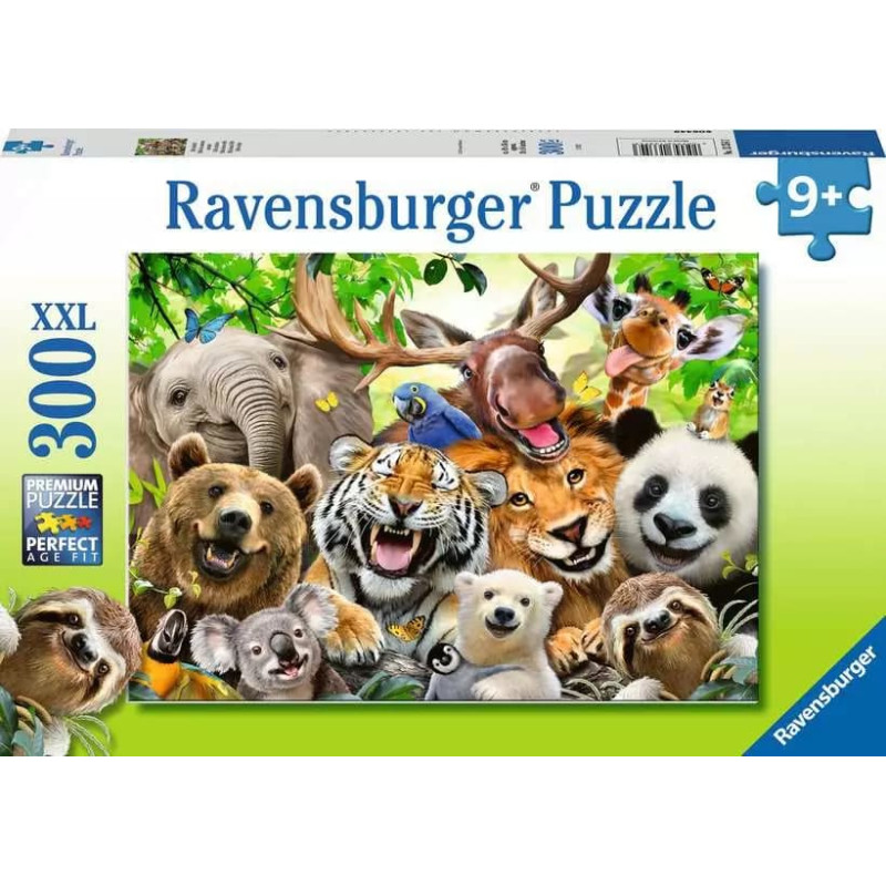 Ravensburger Puzle 300 gab. Eksotisko dzīvnieku selfijs