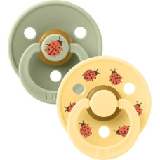 Bibs Studio Collection Colour Round apaļie mānekļi &ndash; Urban Garden Ladybug Sage Mix 0-6m 2gb.