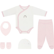 Newborn romper set 5pcs Bear with me Pink