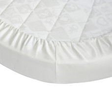 Ingvart Satīna Palags ar Gumiju gultiņai Smart Bed White Neutral 70x120 cm
