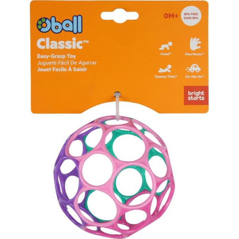 Oball 12289-6 Piłka Classic 10 cm r&oacute;żowo-fioletowa 0m+
