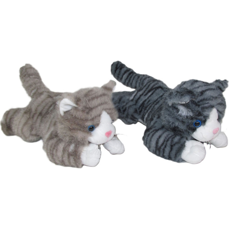 Sun-Day Plush toy - 1334 - LYING CAT with SOUND - size 25 cm