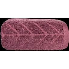 RĘCZNIK CHEVRON 50X90 BRUDNY RÓŻ BAW. 500G.