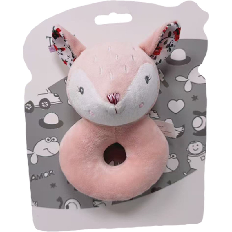 Tulilo AXIOM 9562 Grzechotka Lisek r&oacute;żowy 14 cm