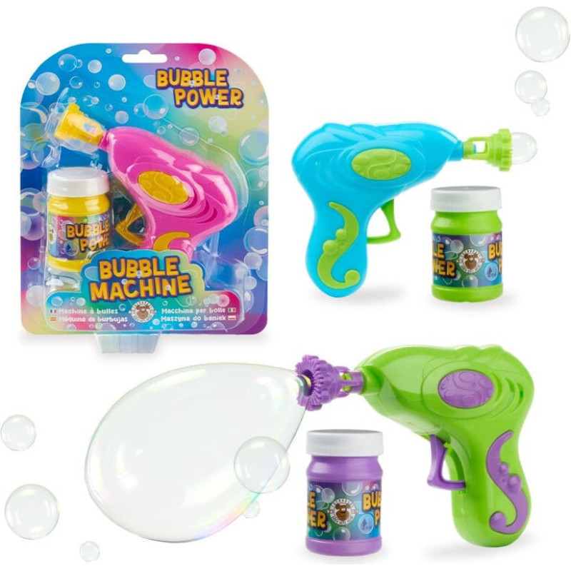Trendhaus Ziepju burbuļu pistole + &scaron;ķidrums (45 ml) (1 gab., 3 dizaini)