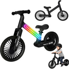 Tricikls Fix Glow LED distanču velosipēds melns