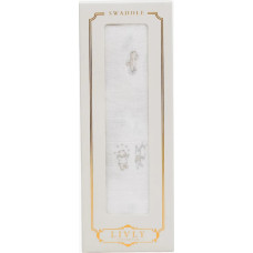 Livly Clothing Livly Bambusa Autiņ&scaron; Celebration Parade Swaddle White