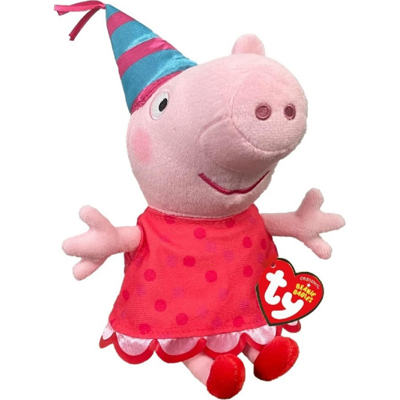 TY Beanie Babies Põrsas Peppa Party 15,5 cm