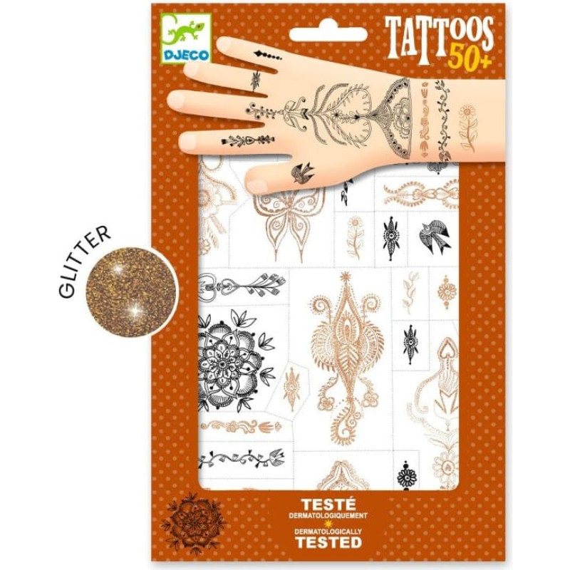 Djeco Tetovējumi - Austrumu raksti (50+ tetovējumu)
