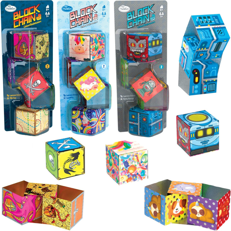 UKŁADANKA THINKFUN BLOCK CHAIN 3 WZORY