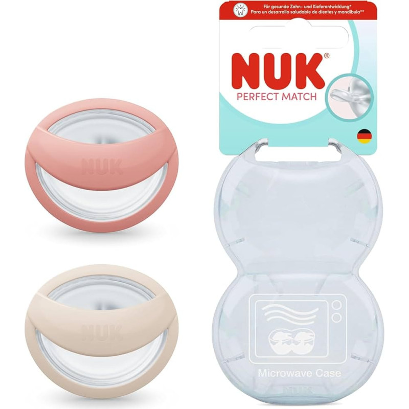 NUK 10175339 Perfect Match Māneklis SI1 BEIGE/RED 2 gab.