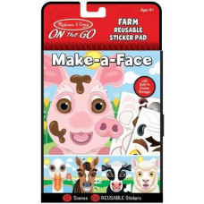 Melissa & Doug Melissa&Doug Face Sticker Pad Art.40511 daudzreiz līmējamo uzlīmju komplekts sejam