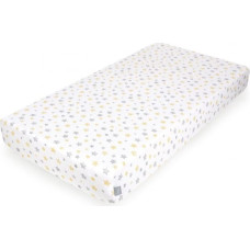 Cebababy Palags jersī ar gumiju YELLOW STARS 120x60 cm  Ceba Baby 823-120 [A]