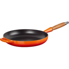 Le Creuset Čuguna panna ar koka rokturi Ø28cm oranža