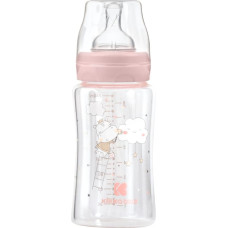 Glass feeding bottle 240ml Hippo Dreams Pink