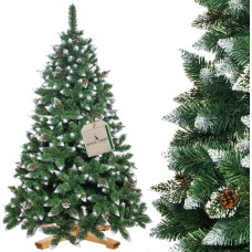 Springos CT0191 Mākslīgā Ziemassvētku eglīte 220 cm Premium Royal Trees, sniegota dimanta priede ar čiekuriem