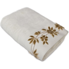 TOWEL BAMBOO FLOWER 50X90 TERRY ECRU