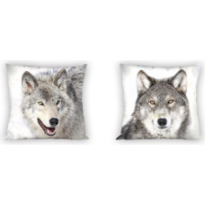 CUSHION COVER 40X40 WILD WOLF COTTON. YTH.