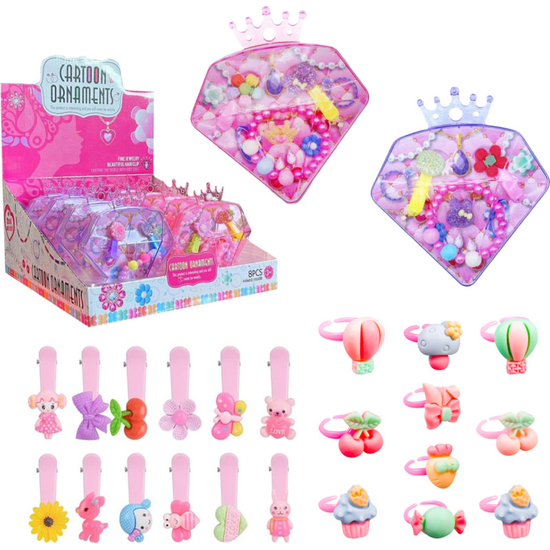 ZESTAW PIĘKNOŚCI BIZUTERIA ZABAWKOWA